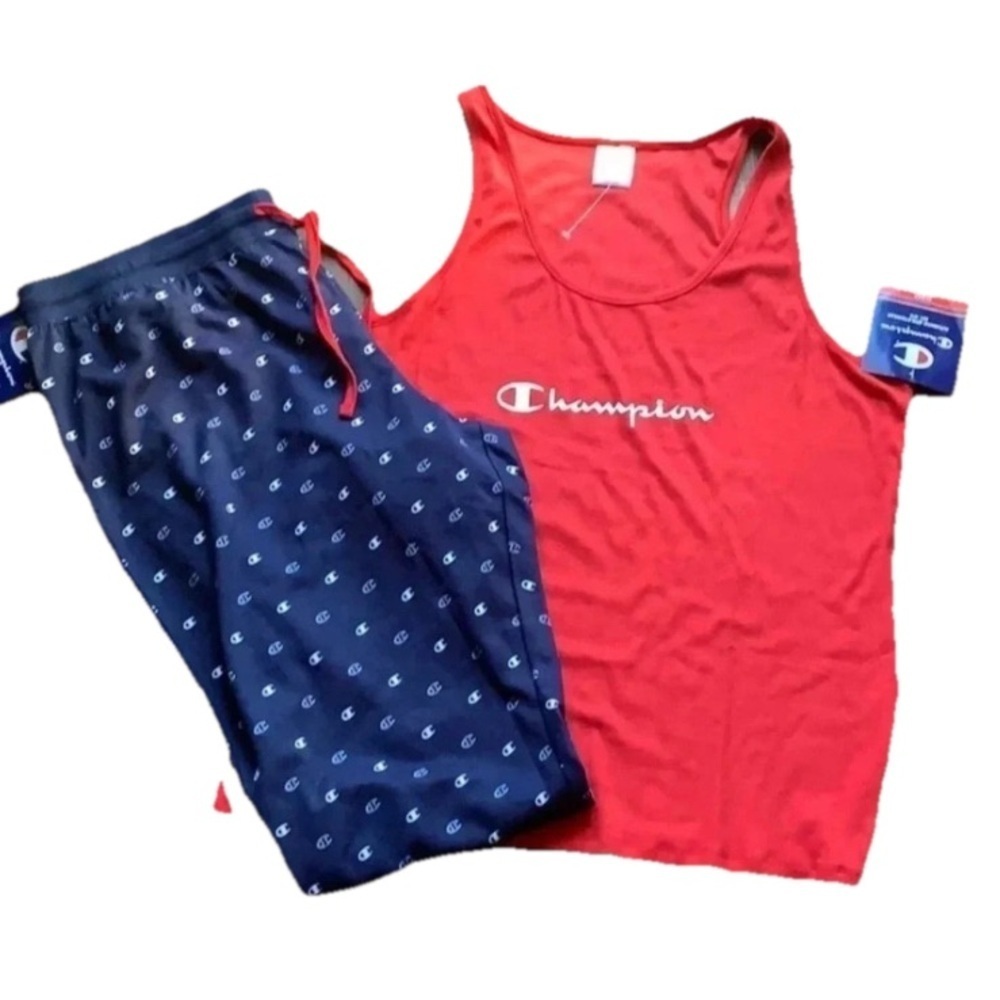 Champion Script Women’s Tank Top Leggings Activewear Set Sz 2XL NWT